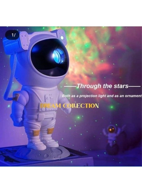 Astronaut Night Star Projector with Remote Control and 360 Degree Adjustable Design Astronaut Galaxy Nebula Night Light for Kids Adults Kids Bedroom Party Room Toy, White